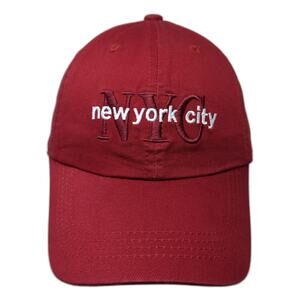New York City Slideback Baseball Cap Red OS Embroidered W/ Tags Elidan Corp.
